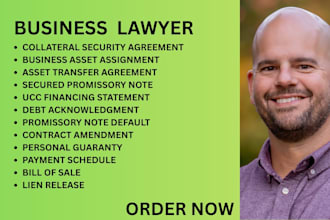 be your business lawyer for promissory notes, asset transfers, and bill of sale