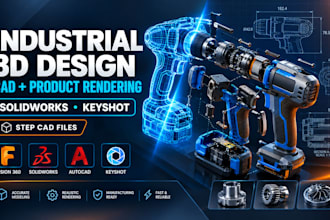 create industrial 3d product models in keyshot solidworks renders step cad files
