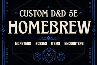 create custom dnd 5e monsters, bosses, items, and encounters