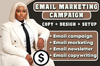 create an email marketing campaign, email newsletter and email campaign