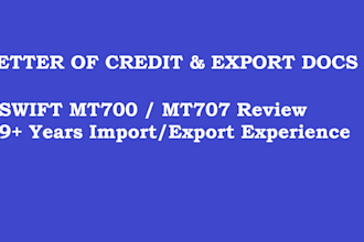 review your letter of credit and draft export documents