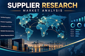 research verified suppliers and analyze your target market