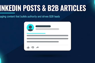 write linkedin posts and b2b articles for your brand