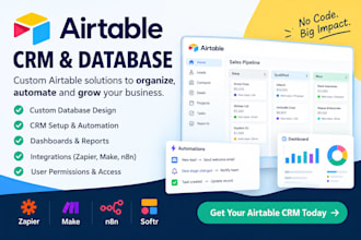 build airtable crm database softr portal and airtable workflow automation