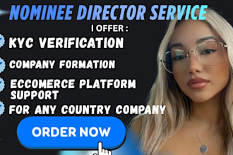 provide trusted nominee director in any country for your amazon etsy eccomerce