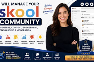 manage skool community, members, content, engagement, onboarding and moderation