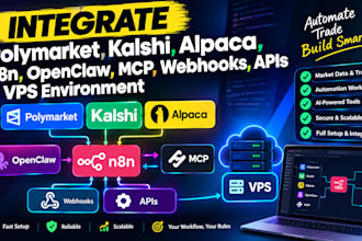 do trading bot webhook polymarket kalshi n8n open claw setup vps alpaca mcp bugs