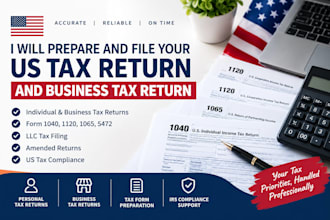 prepare and file your us tax return and business tax return 1120