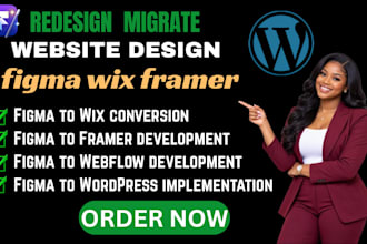 redesign migrate figma wix framer odoo webflow shopify wordpress website design