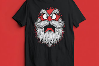 draw a custom funny meme t shirt design