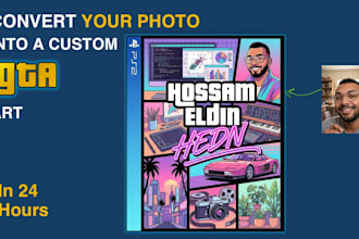 convert your photo into a custom gta vice city style artwork