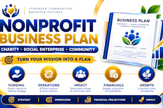 write nonprofit charity social enterprise community organization business plan