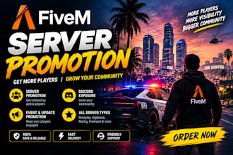 promote your fivem server and advertise it to active players
