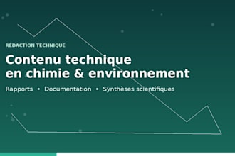 je vais rédiger un contenu technique en chimie et environnement