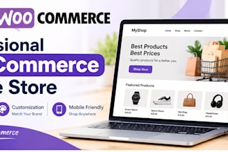 create and customize a professional woocommerce online store