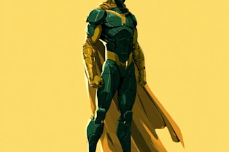 superhero character for comics