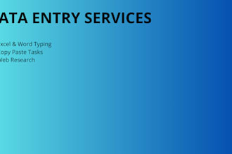 do data entery and virtual assistent tasks