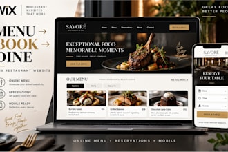 build a restaurant website with online menu and reservation system
