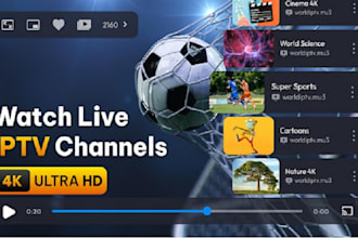 offer m3u playlist stable restream, 8k server and live tv app