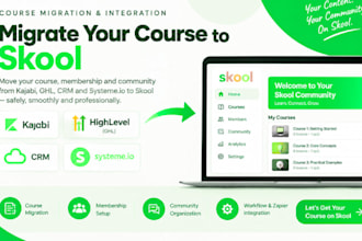 migrate your course from kajabi, ghl, CRM and systeme io to skool