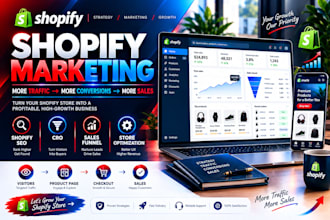 do shopify promotion, ecommerce marketing, and sales funnel to boost sales