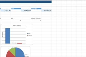 create a custom excel business tracker and dashboard