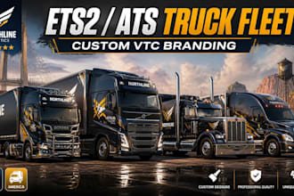 design branded truck fleets for ets2 ats virtual trucking companies