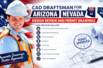 be your cad draftsman for arizona nevada design review and permit drawings