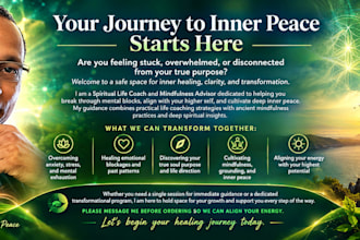 be your spiritual life coach and mindfulness advisor for inner healing