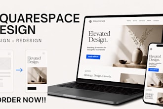 design or redesign squarespace website, squarespace website design or redesign