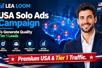 set up a USA solo ads campaign to generate quality tier 1 leads