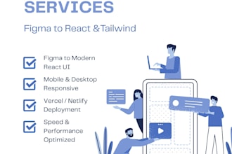 convert figma to responsive react and tailwind