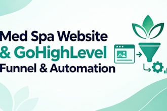 design a med spa website, botox leads with gohighlevel funnel and CRM automation