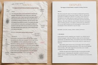 revisar corregir ortografia y dar formato apa a tu documento