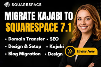 migrate kajabi to squarespace 7 1 with SEO domain transfer design setup migrate