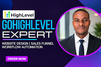 build a gohighlevel landing pege funnel ,or website