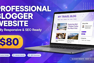 design a professional and fully responsive blogger website