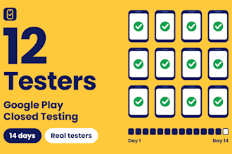 run google play closed testing with 12 real testers for 14 days