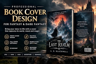 design an epic fantasy or dark fantasy book cover