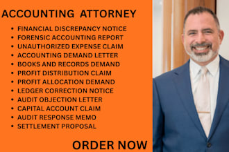 be your accounting lawyer for ledger disputes, audits, and profit errors