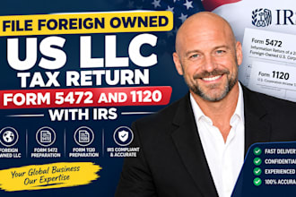 file foreign owned US llc tax return form 5472 and 1120 with irs