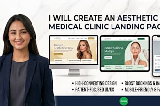 create an aesthetic or medical clinic landing pages
