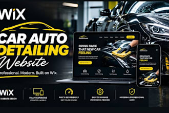 design wix auto detailing website for car detailing bookings  lead generation