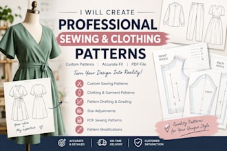 create custom sewing and garment patterns