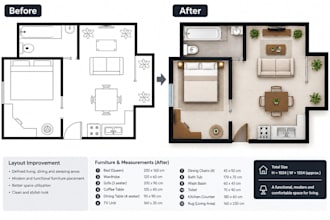 design modern furniture layouts and interiors in 2d and 3d