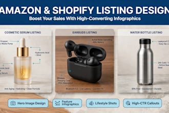 design high converting amazon product listing images and infographics