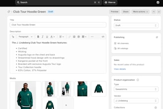 shopify product upload and management