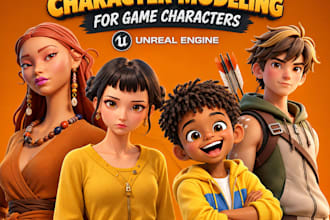 create stylized 3d character models for games, unity and unreal engine
