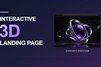 build an interactive 3d landing page for your business