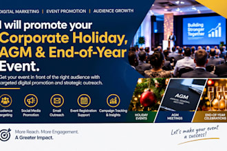 promote your annual conference, holiday, agm, and end of the year event
